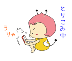 Small devil momotan and mi-tan sticker #15860338
