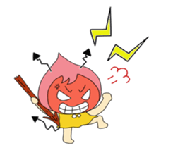 Small devil momotan and mi-tan sticker #15860345