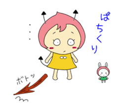 Small devil momotan and mi-tan sticker #15860346