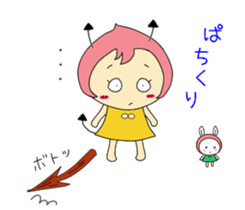 Small devil momotan and mi-tan sticker #15860346