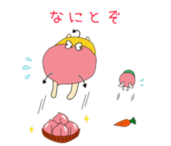 Small devil momotan and mi-tan sticker #15860351