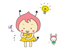 Small devil momotan and mi-tan sticker #15860354