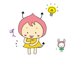 Small devil momotan and mi-tan sticker #15860354
