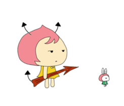 Small devil momotan and mi-tan sticker #15860356