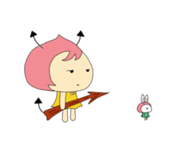 Small devil momotan and mi-tan sticker #15860356