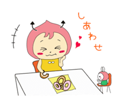 Small devil momotan and mi-tan sticker #15860365