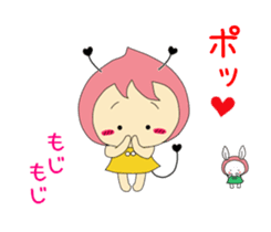 Small devil momotan and mi-tan sticker #15860366