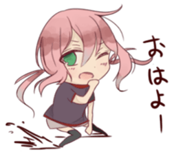 Game character and two gamers sticker #15860898