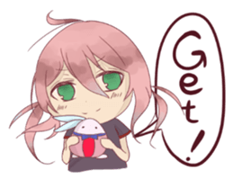 Game character and two gamers sticker #15860902