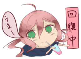 Game character and two gamers sticker #15860903