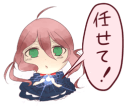 Game character and two gamers sticker #15860904