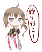 Game character and two gamers sticker #15860909