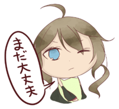 Game character and two gamers sticker #15860913