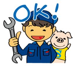 Mechanic "STETTA" and the piglet "S" sticker #15861778