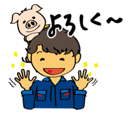 Mechanic "STETTA" and the piglet "S" sticker #15861784