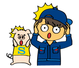 Mechanic "STETTA" and the piglet "S" sticker #15861802