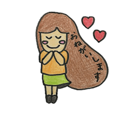 mohimohi girl sticker #15862308