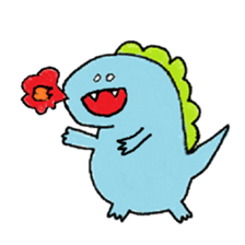 rakugaki-dinosaur sticker #15863293