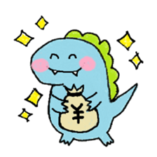 rakugaki-dinosaur sticker #15863299