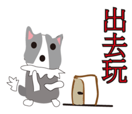 Sweet baby (border collie and rabbit) sticker #15863390