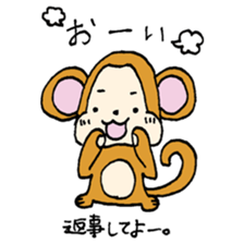 lovely monkey sticker sticker #15864618