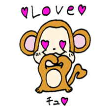 lovely monkey sticker sticker #15864620