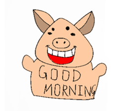 Emotions pig sticker #15865810