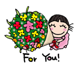 Busy but happy mom sticker #15866228