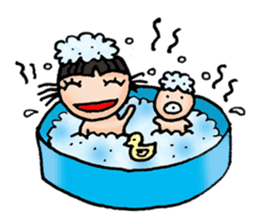 Busy but happy mom sticker #15866230