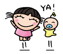 Busy but happy mom sticker #15866244