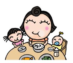 Busy but happy mom sticker #15866257