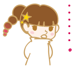 Japanese cute girl stamp sticker #15866335