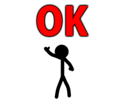 simple! Stick figures Sticker! sticker #15867224