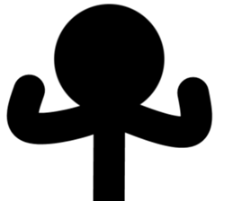 simple! Stick figures Sticker! sticker #15867257