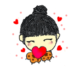 Ms. Dumpling girl sticker #15867314