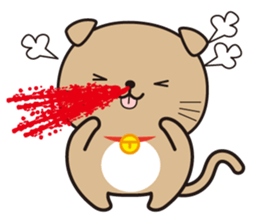 Funny facial cat and boon buddies sticker #15867957