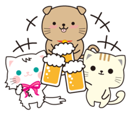 Funny facial cat and boon buddies sticker #15867958