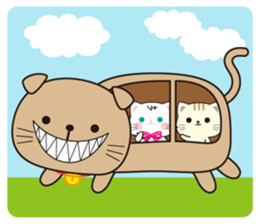 Funny facial cat and boon buddies sticker #15867963