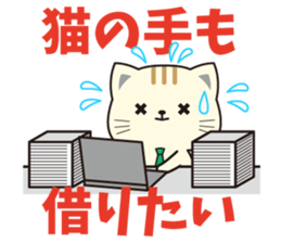 Funny facial cat and boon buddies sticker #15867965