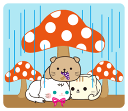 Funny facial cat and boon buddies sticker #15867968