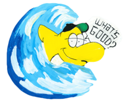 Yellow Geek Dolphin sticker #15868050