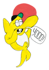 Yellow Geek Dolphin sticker #15868051