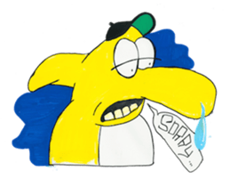 Yellow Geek Dolphin sticker #15868054