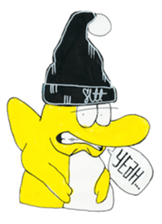 Yellow Geek Dolphin sticker #15868055