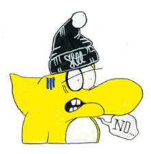 Yellow Geek Dolphin sticker #15868056