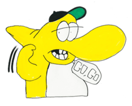 Yellow Geek Dolphin sticker #15868057