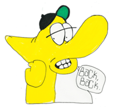 Yellow Geek Dolphin sticker #15868058