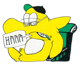 Yellow Geek Dolphin sticker #15868059