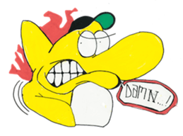 Yellow Geek Dolphin sticker #15868060