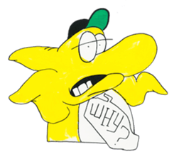 Yellow Geek Dolphin sticker #15868061